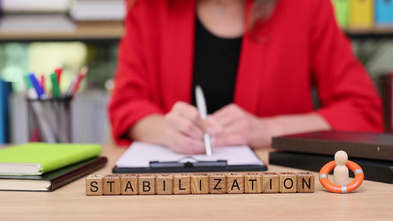 Stabilization concept with wooden blocks