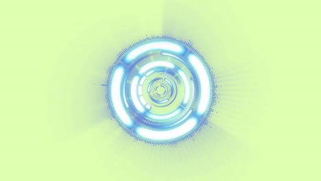 animación del escaneo del alcance sobre un fondo verde