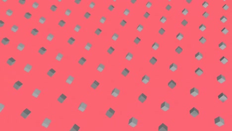 3d grey squares in red background