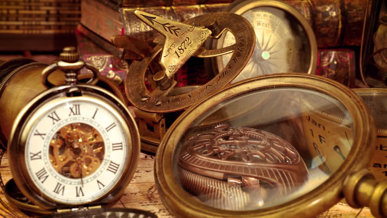 naturaleza muerta vintage en un viejo mapa en 1565.