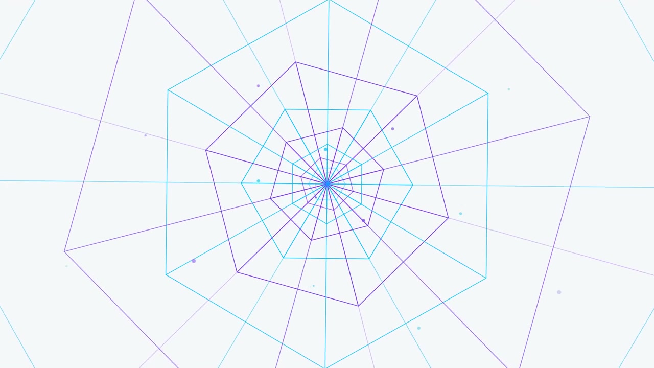 Abstract Geometric Hexagonal Grid Animation