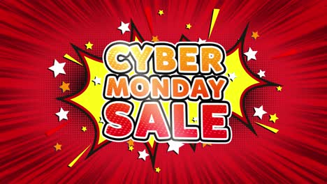 cyber monday sale comic book style graphics