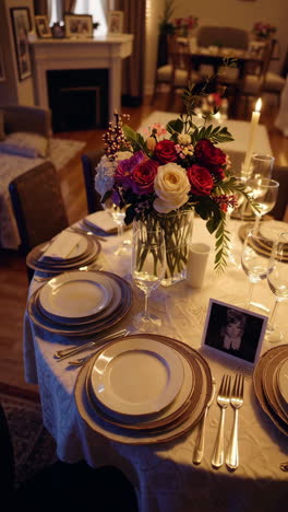elegant dinner party at home