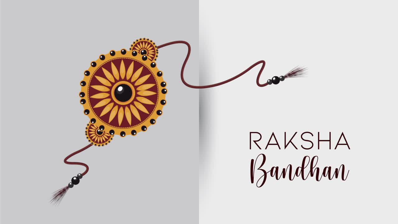 celebración de raksha bandhan letras con la pulsera