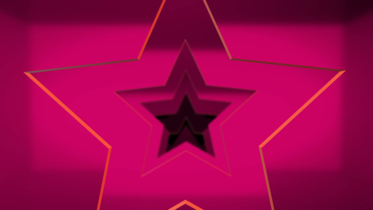 estrellas rojas para el túnel de amor para el bucle