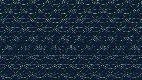 symmetrical pattern of circles and lines on black