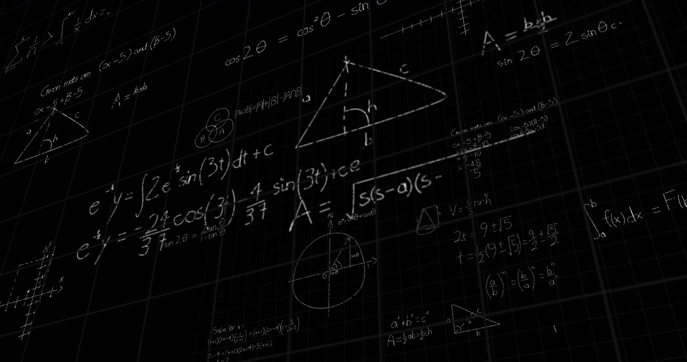Math formulas on blackboard