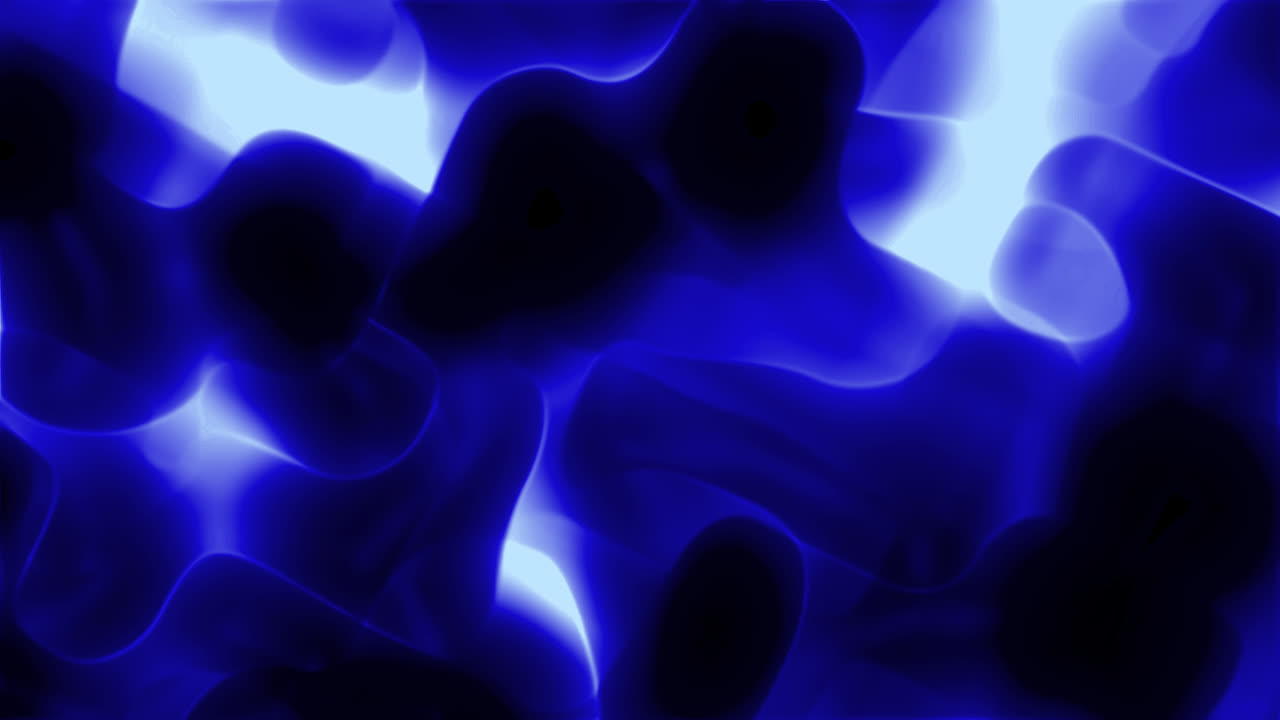 Loop di sfondo astratto blu luminescente con movimento fluido