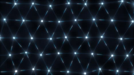 blockchain technology mesh network light grid plexus communicating - 4k seamless loop motion background animation