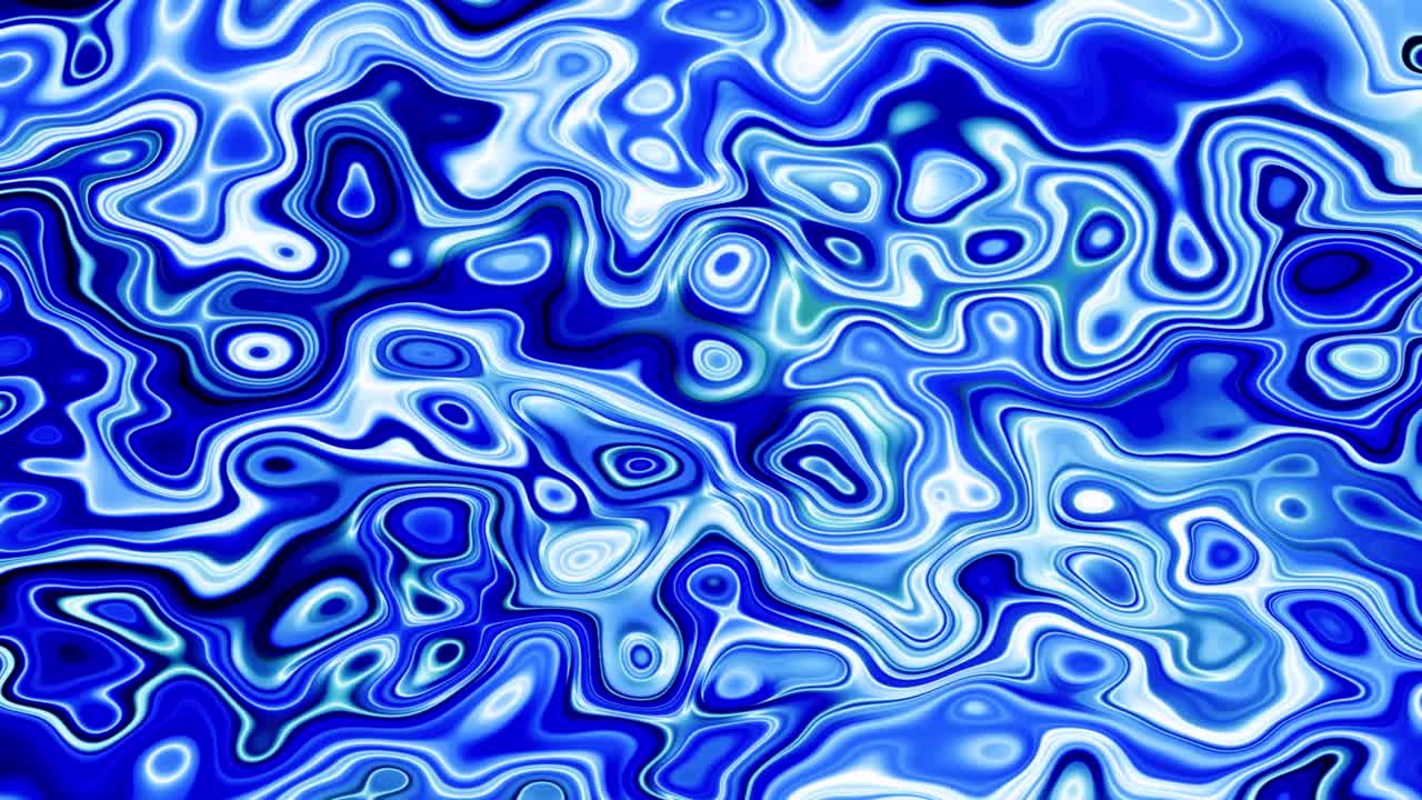 Abstract blue color marble ink swirly fluid background.mp4