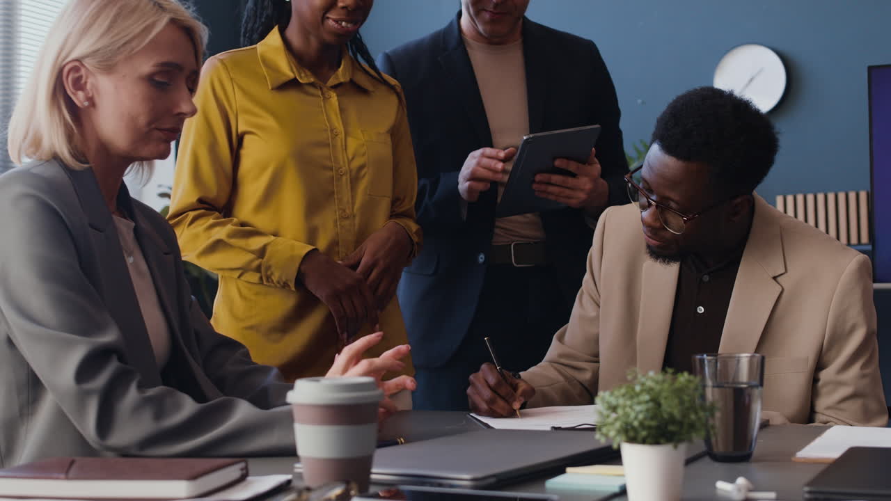 Business Meeting and Contract Signing