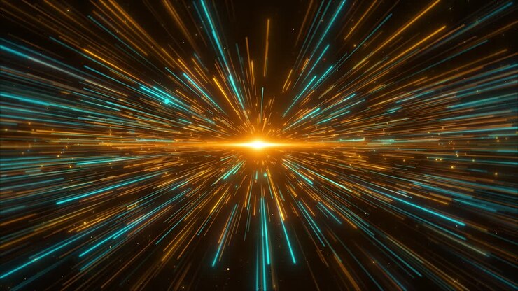 Light streaks futuristic tunnel dynamic digital background abstract ai wavy digital technology lines