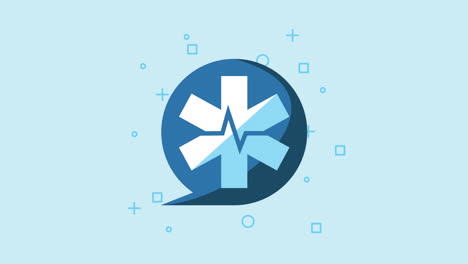 medical symbol in speech bubble animation