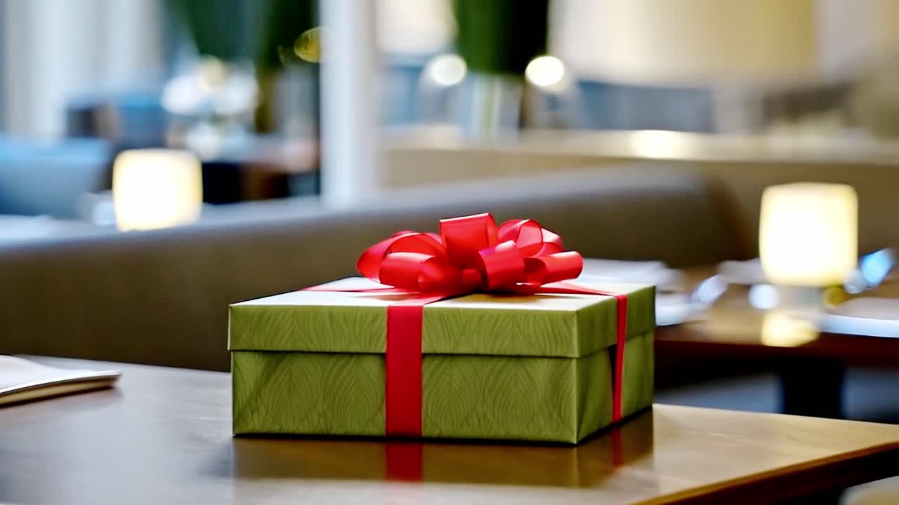 caja de regalos con cinta roja