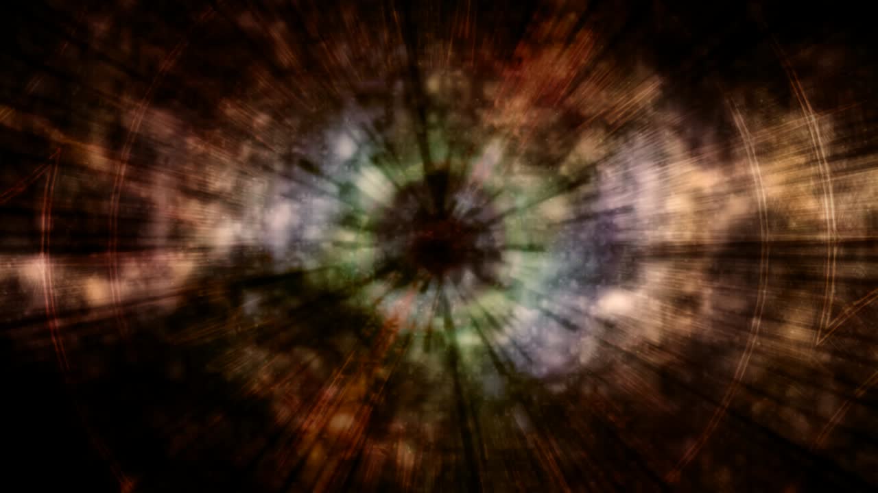 iris oscuro abstracto con anillos rojos y rayos de luz delgados - animación de fondo de movimiento de bucle sin costuras de 4k