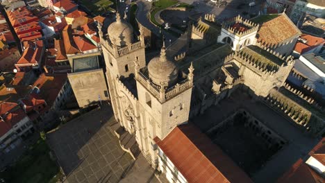 cathedral city of porto aerial view