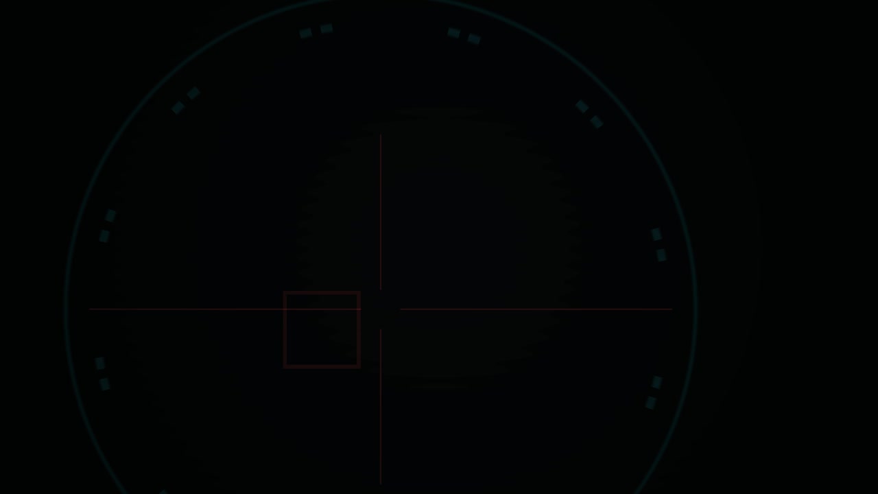Futuristic Digital Radar HUD Scanning and Tracking Targets