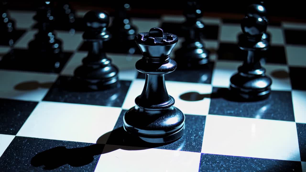 체스 게임 - 검은 여왕과 왕