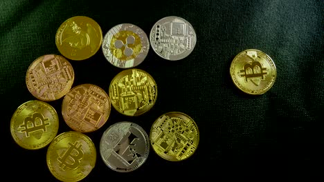 Bitcoin,-Litecoin,-Titan,-Gold,-Silber,-Kupferschrot-Und-Eine-Bitcoin-Sünde