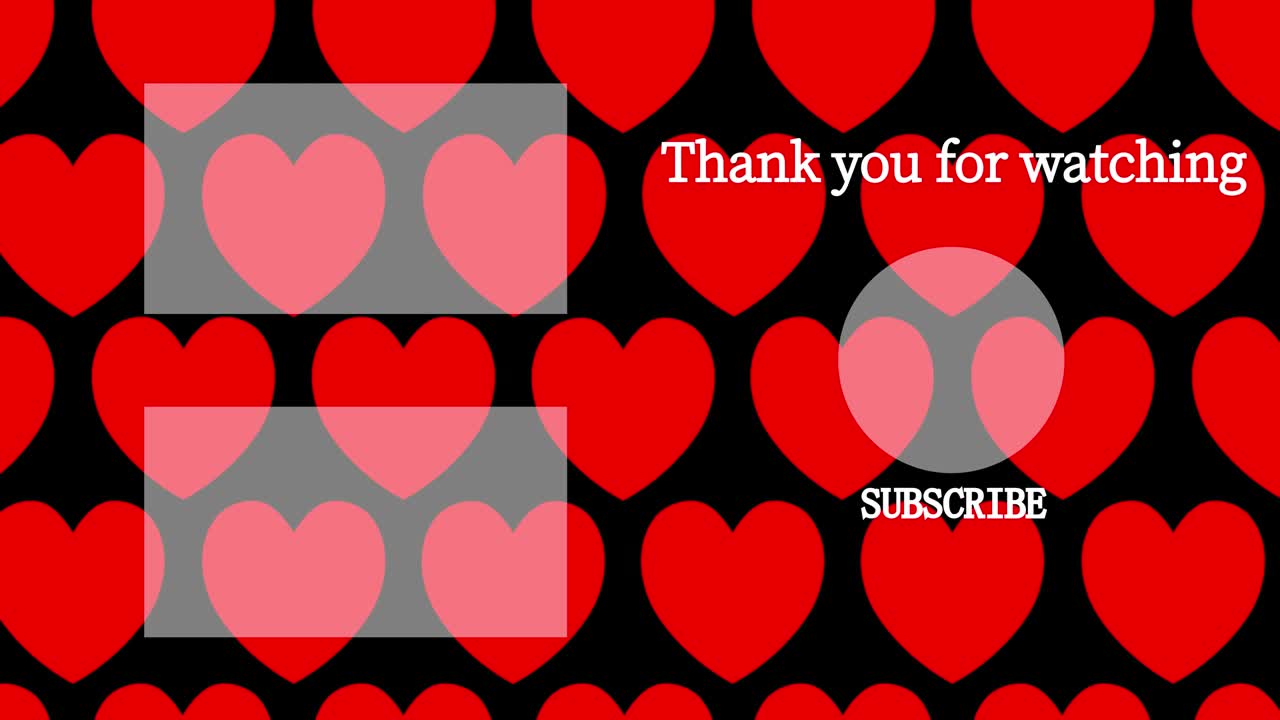 간단한 심장 움직임 엔드 카드 엔딩 스크린 모션 그래픽