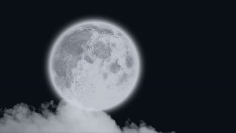 luna llena y nubes