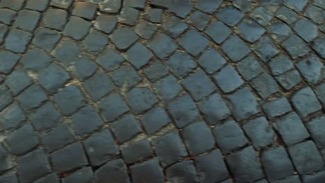 close-up view of cobblestone pavement in sorrento