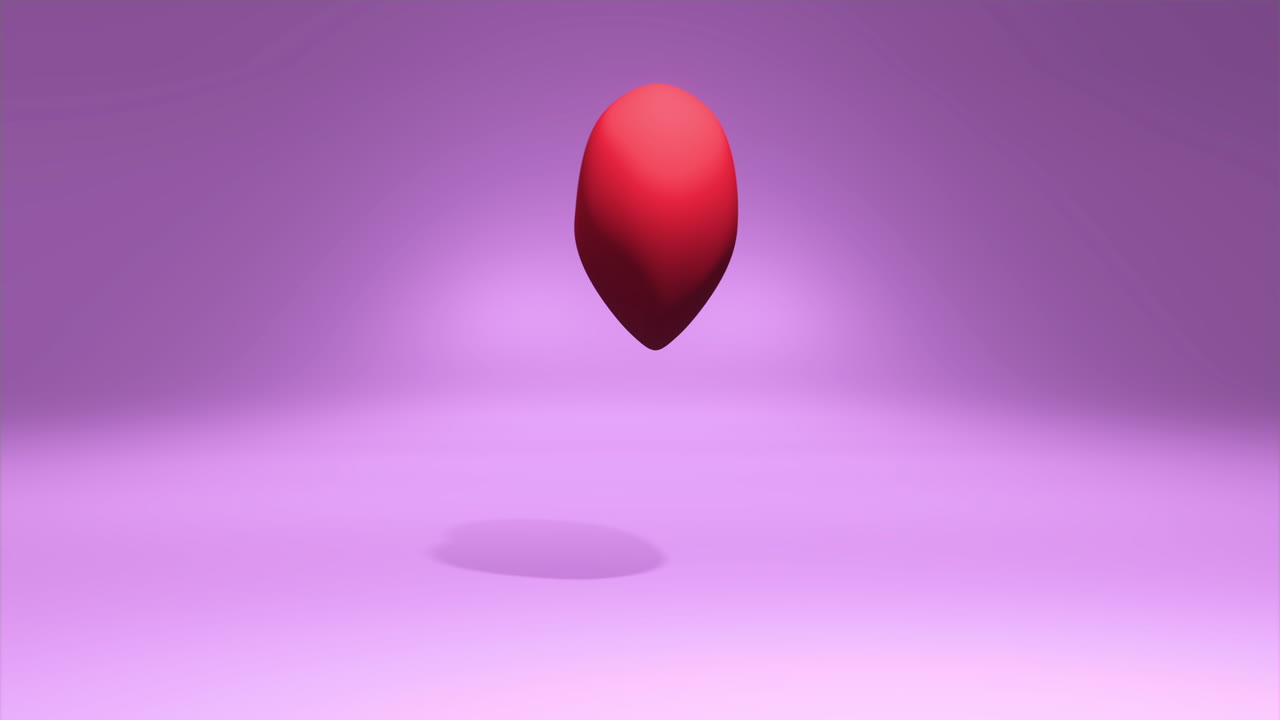 Red minimalistic heart spinning