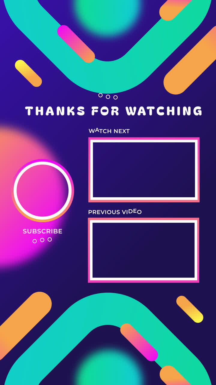 moderno modelo de pantalla final de youtube