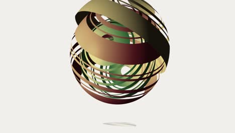 globe rotation, Colorful sphere spinning over white