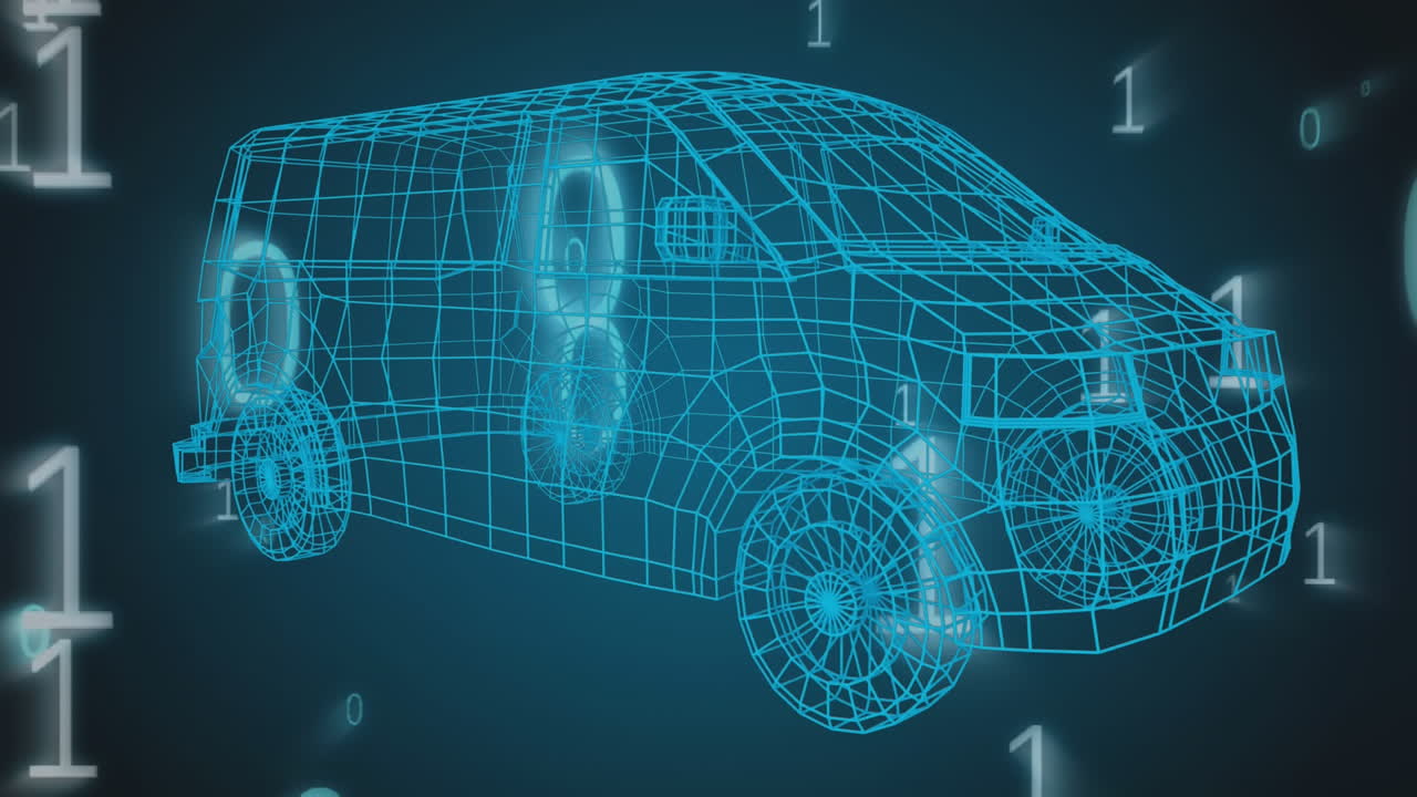 숫자 가 떨어지는 밴 의 기술적 인 그림