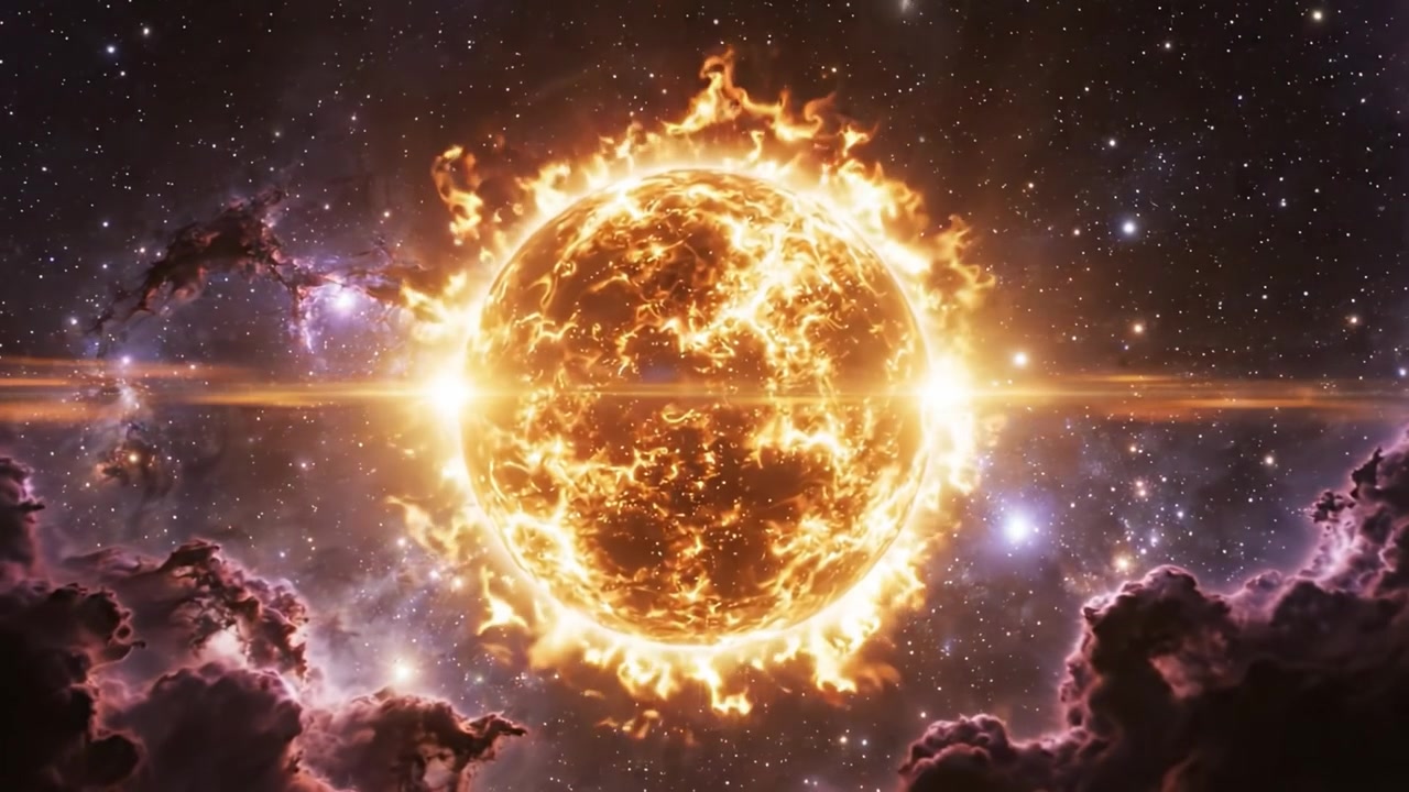 A Majestic Journey Through the Cosmos: Witness the Spectacular Transformation of a Star as it Shines Brightly in the Depths of Space amidst Glimmering Galaxies