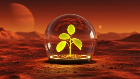 cultivating plants within a protective dome on mars is essential for future colonization and long-term sustainability efforts