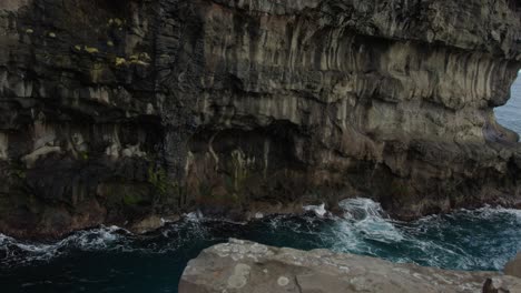 Wide-Turning-Shot-of-Faroe-Islands-Sea-Cliffs