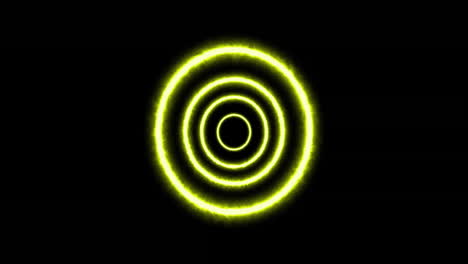 animation of light circles moving on black background