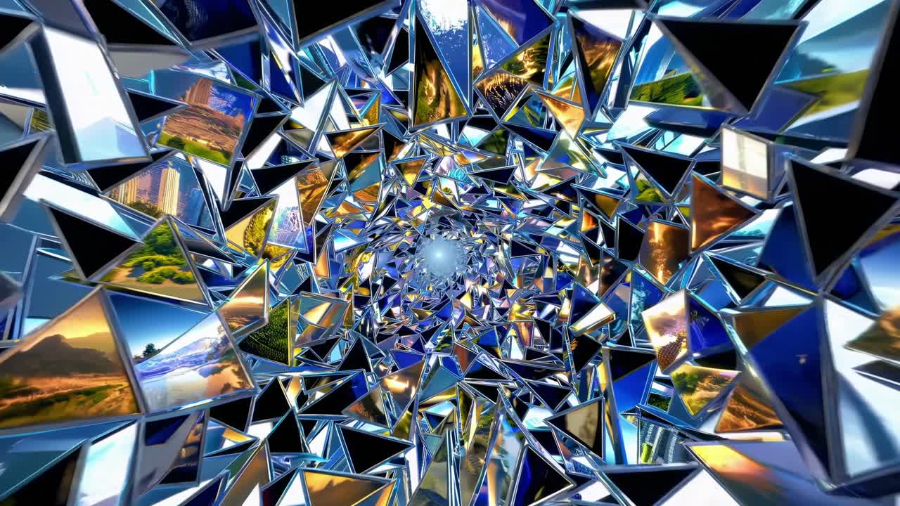 túnel de triángulo geométrico abstracto