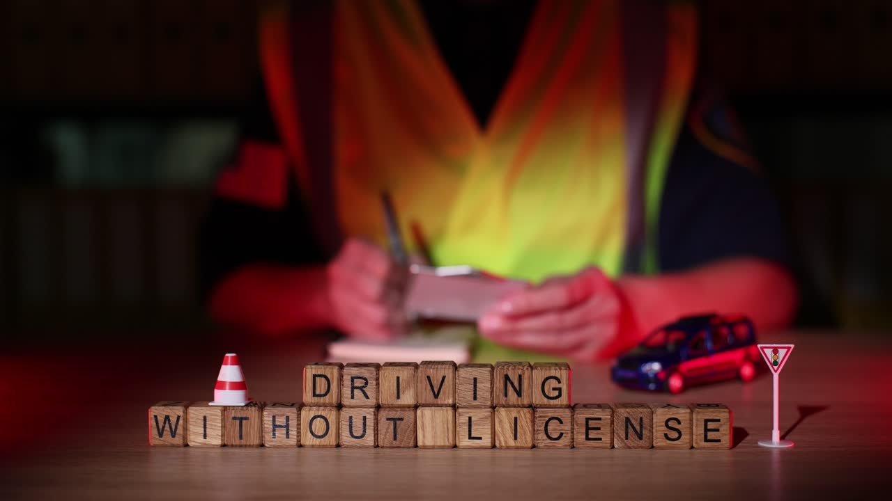 Driving Without License Concept