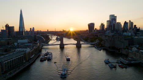 london skyline at sunset