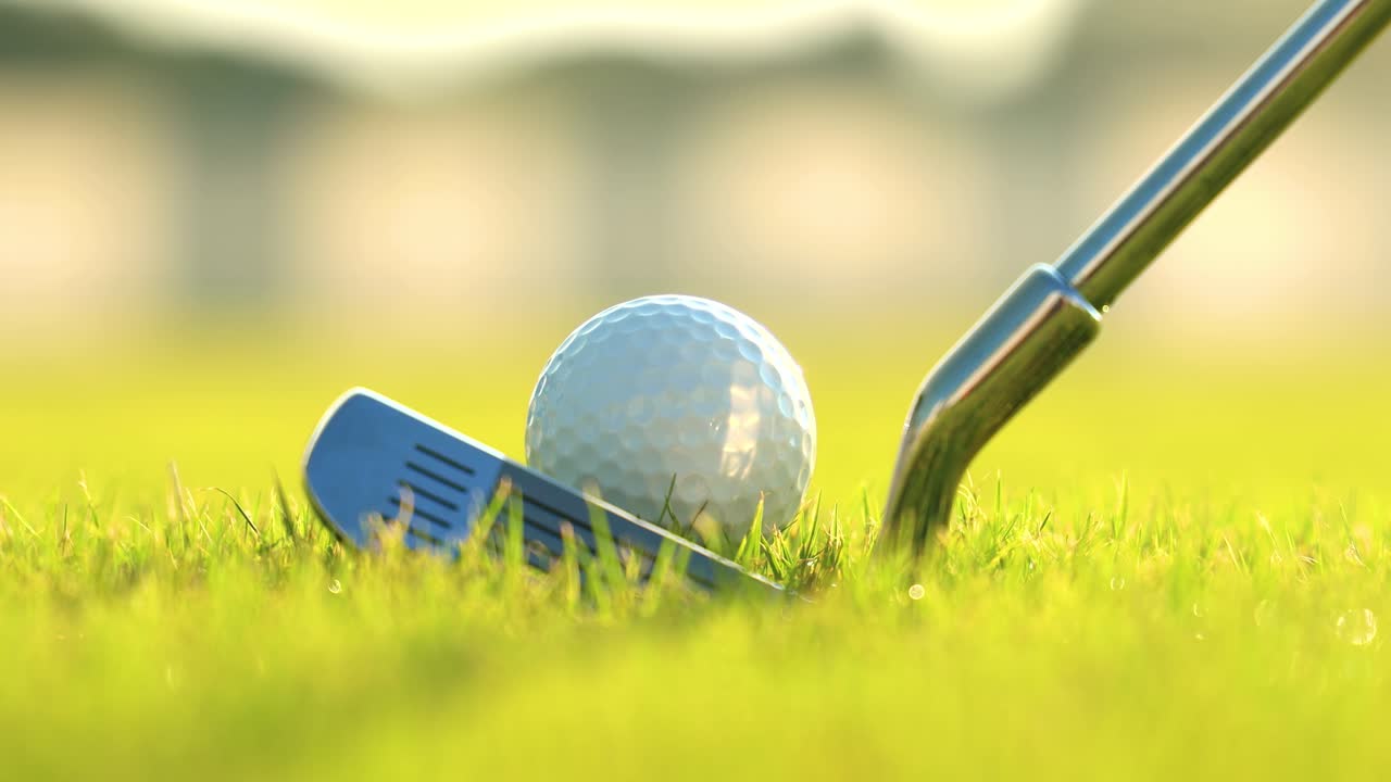 손 장갑으로 골프 공을 티에 놓는 것