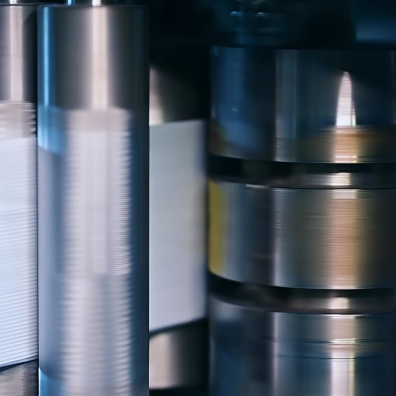 Producing of pampers technology. Rolling cellulose for diapers production