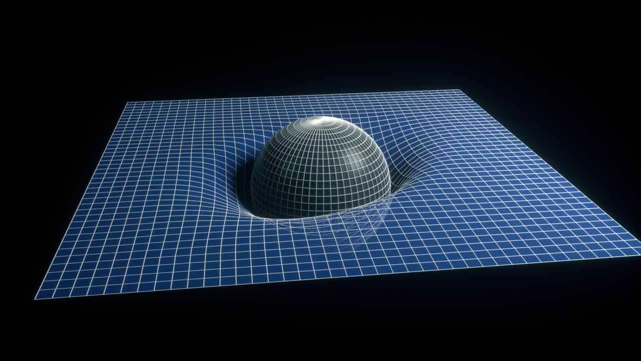 visualización del efecto de la gravedad en el espacio-tiempo