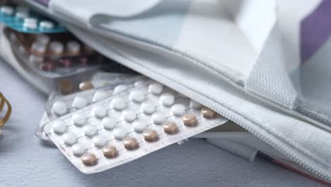 birth control pills in a bag