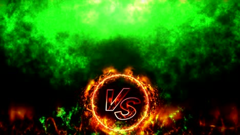 versus fight background, vs on fire, loop animation,