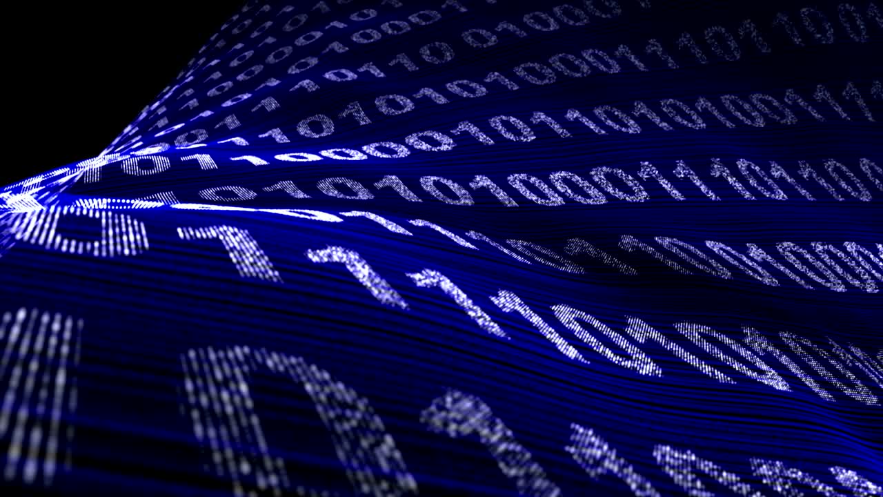 Binary Code Numbers Background, Loop
