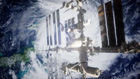 la tierra y la estación espacial iss
