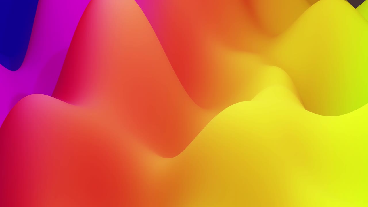 4k bucle sin costuras, fluido abstracto gradientes rojo amarillo, superficie ondulada de brillo interior. hermosos gradientes de color cálido como fondo líquido abstracto, animación suave. 3d en estilo moderno plano agradable 126