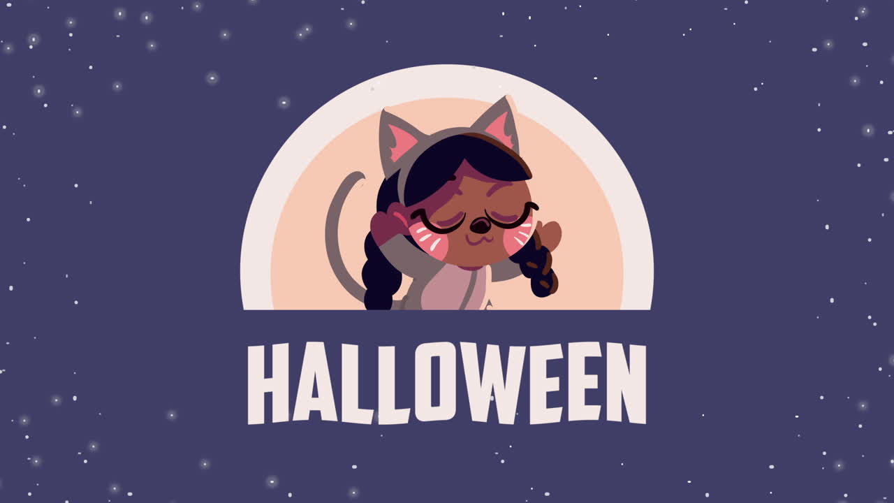 Halloween-juhlateksti kuun kanssa