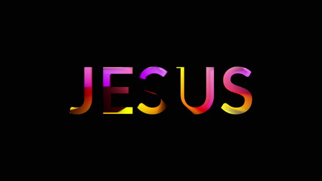 seamless loop text animation jesus ten seconds