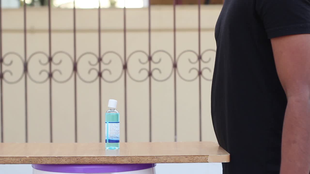 Young Asian boy applying sanitizer on hands safety measures, global epidemic recovered from virus Concept of health and safety life, corona virus, virus protection, pandemic in world