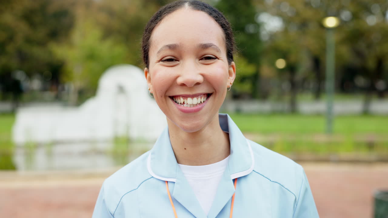 전문 간호사 여자, 공원