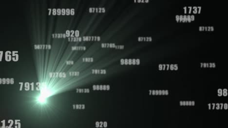 animation of data processing over light trails